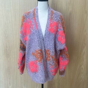 Free People Neon Floral Cardigan - Size XS